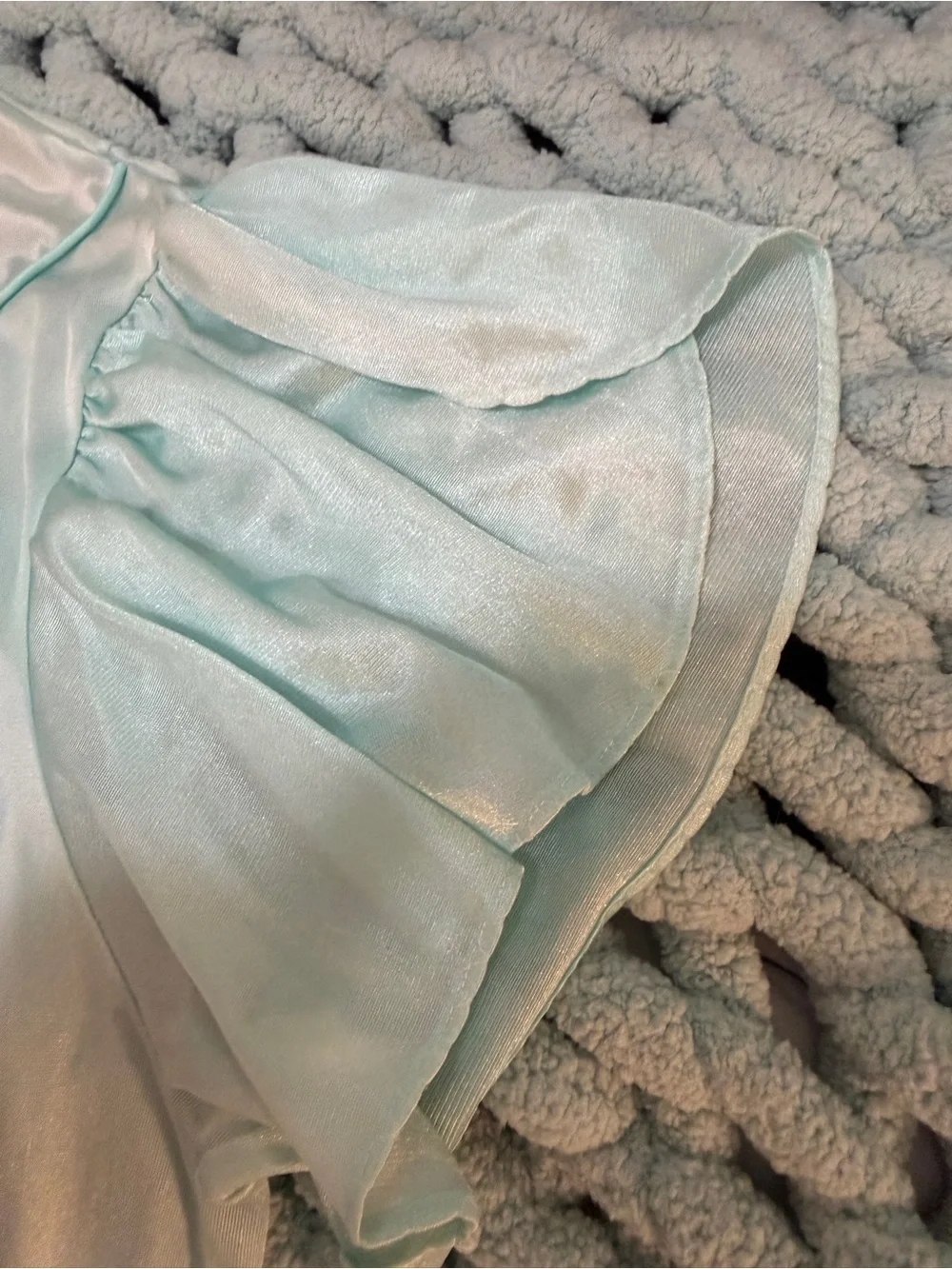 Vintage Nancy King Soft Mint Green Short-Sleeve Nightgown 1X
